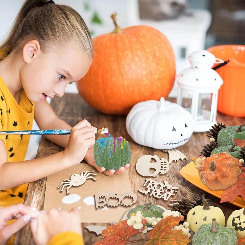 Ghrdopy 15 PCS Mini Pumpkin Decor - Plastic Pumpkins Fall Decor for Halloween Thanksgiving Artificial Pumpkins Fall Home Decor - Image 4