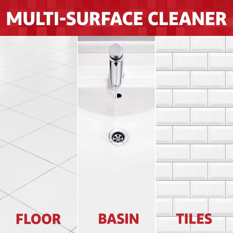 Harpic 1 Litre - Lemon, Bathroom Cleaner Liquid | New Thicker Bathroom Floor Cleaner | Red Bottle (Pack of 2) - Image 4