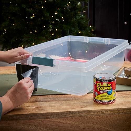 Flex Tape, Original Thick Flexible Rubberized Waterproof Tape - Seal and Patch Leaks, Works Underwater, Indoor Outdoor - Home RV Roof Plumbing and Pool Repairs, Black, 4 in x 5 ft, Pack of 1 - Image 5