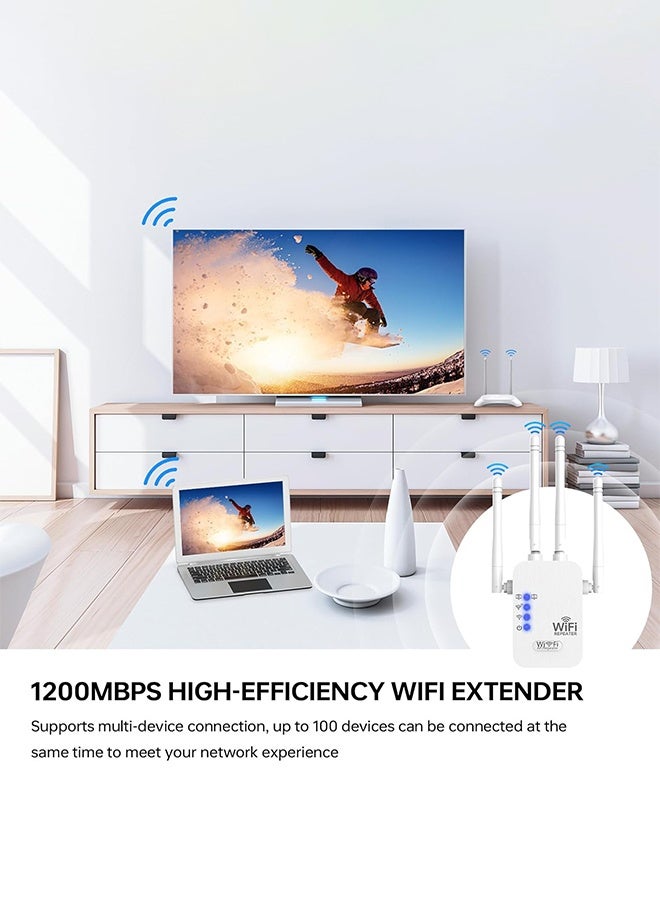 SUNDAREE WiFi Extender, WiFi Extenders Signal Booster for Home Up to 9000 sq.ft 5G/2.4G, WiFi Range Extender, Wireless Repeater, Long Range Amplifier with Ethernet Port, Compatible - Image 5