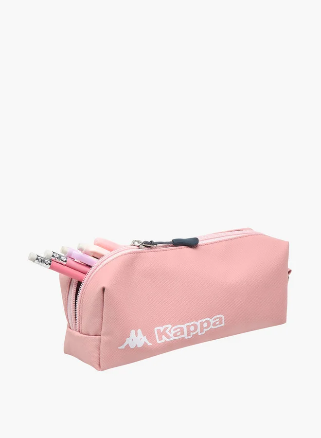 Kappa Girls Logo Print School Backpack with Pencil Pouch - 46x38x15 cm