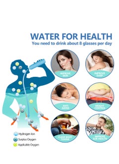 KASTWAVE Portable Hydrogen Water Generator Bottle with SPE and PEM Technology, Alkaline Ionizer Generator USB Rechargeable Portable Hydrogen Rich Water Glass Health Bottle for Home and Fitness Daily Drinking  - Image 2