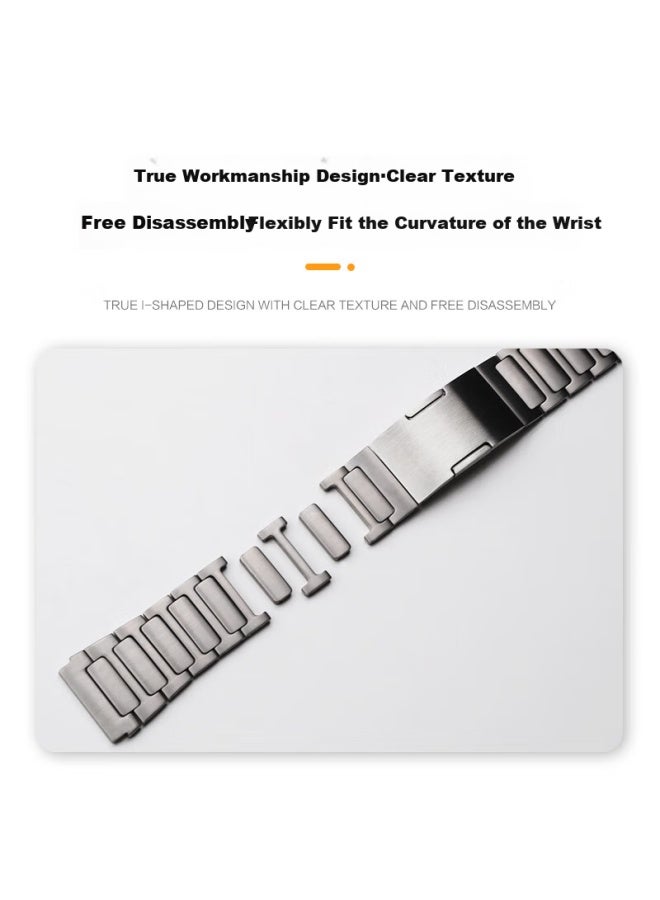 watchbond Watchband For Huawei Watch 4 Pro, Gt 5 Pro Pure Titanium Metal Watchband For Porsche Watch Gt 4/3 Men's Business Titanium Alloy 46/48mm Strap - Image 2