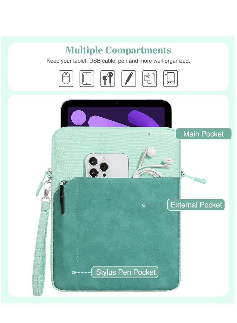 Captaintech 9-11 Inch Tablet Sleeve Bag Carrying Case, Protective with Pocket, Green - Image 4
