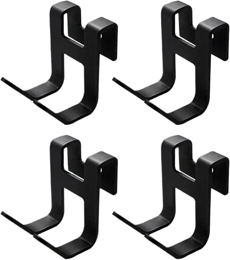 خطافات باب الخزانة 4 قطع، علاقة خلفية للمطبخ والحمام، للمناشف والروب والحقيبة - Image 1