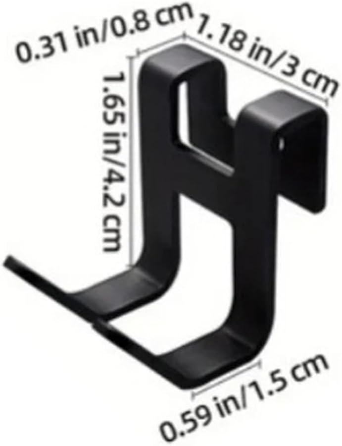 خطافات باب الخزانة 4 قطع، علاقة خلفية للمطبخ والحمام، للمناشف والروب والحقيبة - Image 3