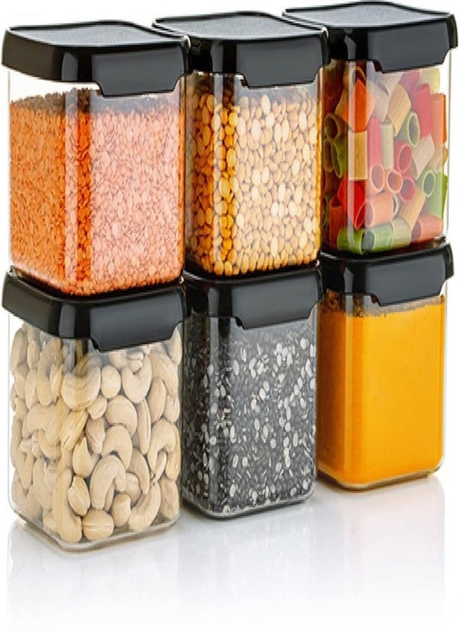BlizzCart Kitchen Unbreakable Pack Of 6 Air Tight Square Plastic Containers Set For Kitchen Storage, Kitchen Container, Storage/Container Sets, Plastic Container (500Ml) - Image 1