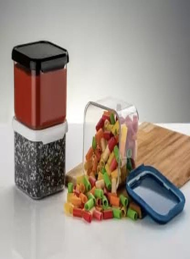 BlizzCart Kitchen Unbreakable Pack Of 6 Air Tight Square Plastic Containers Set For Kitchen Storage, Kitchen Container, Storage/Container Sets, Plastic Container (500Ml) - Image 3