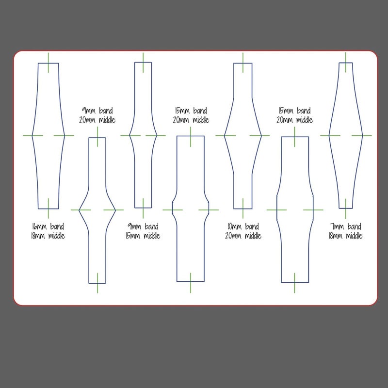 CLITHS Geometric Shape Stencils Set Reusable Plastic Template for Jewellery Making Drawing DIY Art School Projects - Image 2