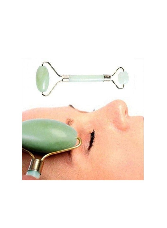 Jade Roller  Face Roller Massage Tool Facial Beauty Skincare Massager Face Slimmig Rollers Lift Anti Wrinkle Improve Skin and Health Through Natural Anti Aging Jade Stone (Green3) - Image 3