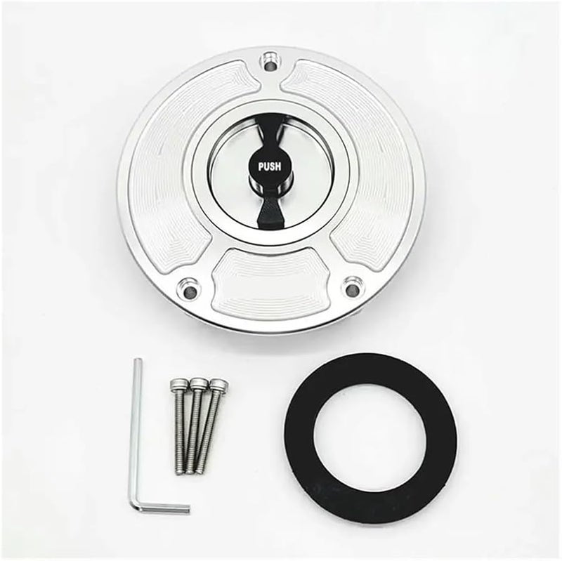 Silver Black Keyless Motorcycle Gas Tank Cap For Honda CBR 600 F4 F3 F2 1991 2008 - Image 1