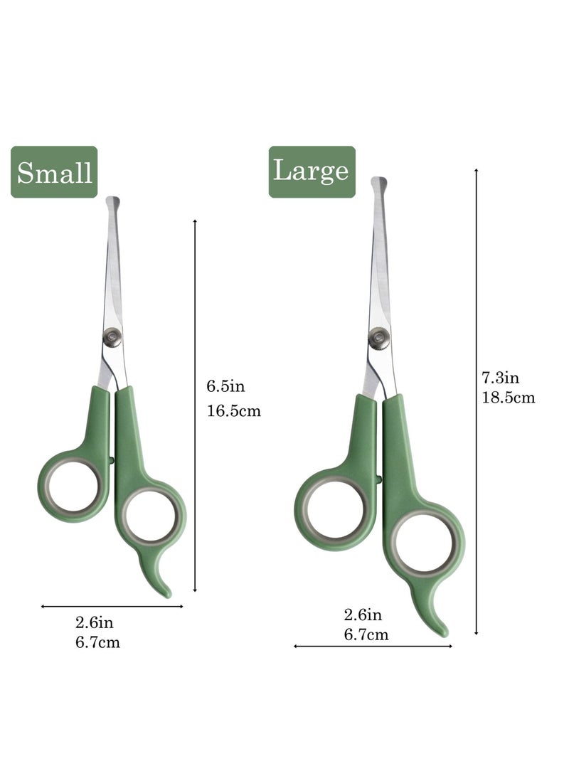 Excefore Dog Grooming Scissors with Safety Round Tip, 2 Pcs Pet Scissors, 2 Sizes 7.28inch and 6.5inch, Professional Grooming Scissor Stainless, Pet Grooming Scissors Round Head Design - Image 5