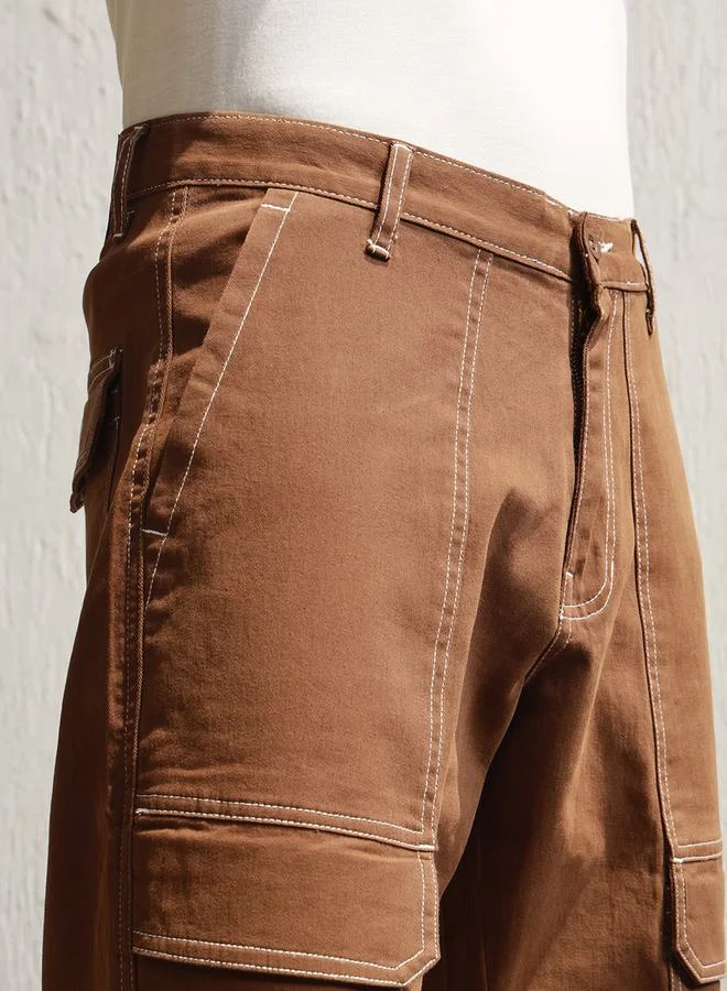 Hubberholme Straight Fit Front Flap Pocket Detail Pants by Styli