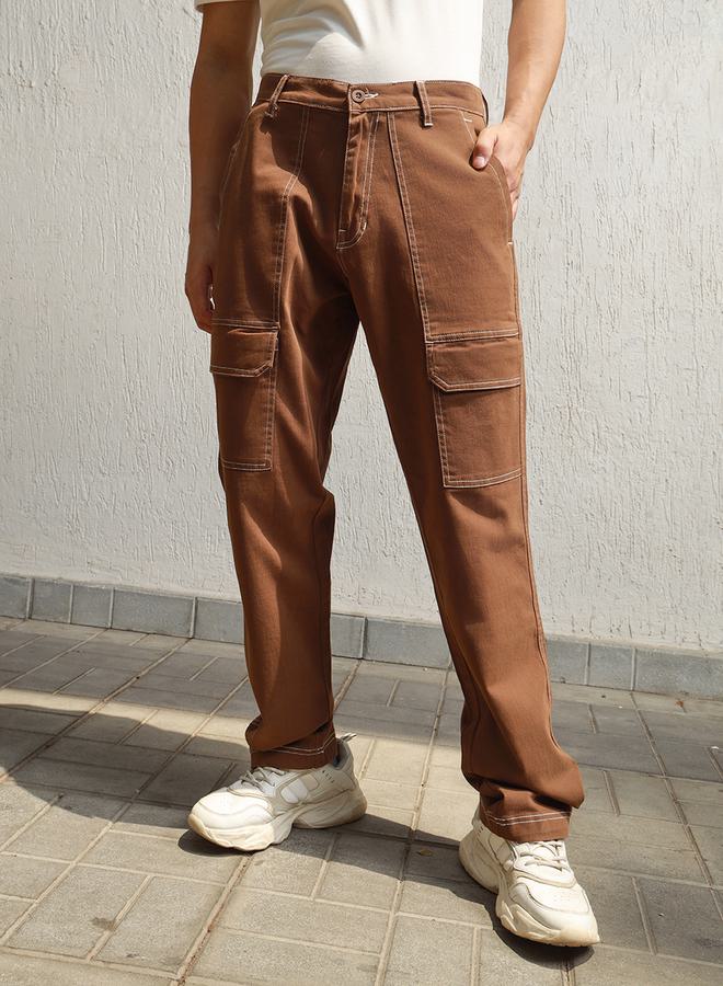 Hubberholme Straight Fit Front Flap Pocket Detail Pants - Image 1