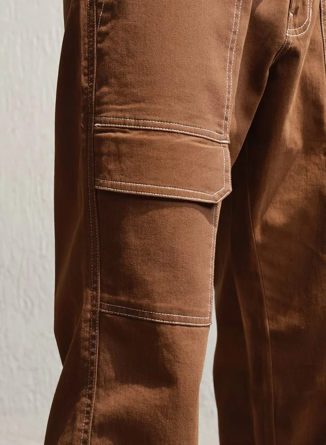 Hubberholme Straight Fit Front Flap Pocket Detail Pants by Styli