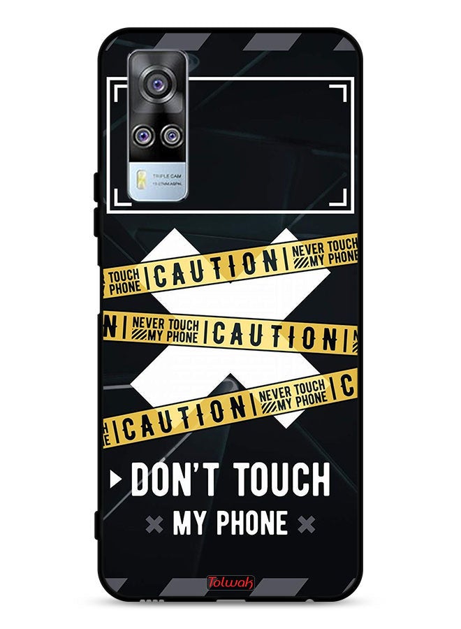 Tolwak vivo Y51 2020 Protective Case Cover Caution Never Touch My Phone - Image 1