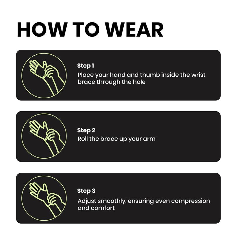 ACTIFIT Wrist Support Brace for Men and Women, Compression Wrap for Pain Relief, Sprains, Carpal Tunnel, Adjustable and Breathable Strap, Multicolor, M Size, Pack of 1 - Image 5