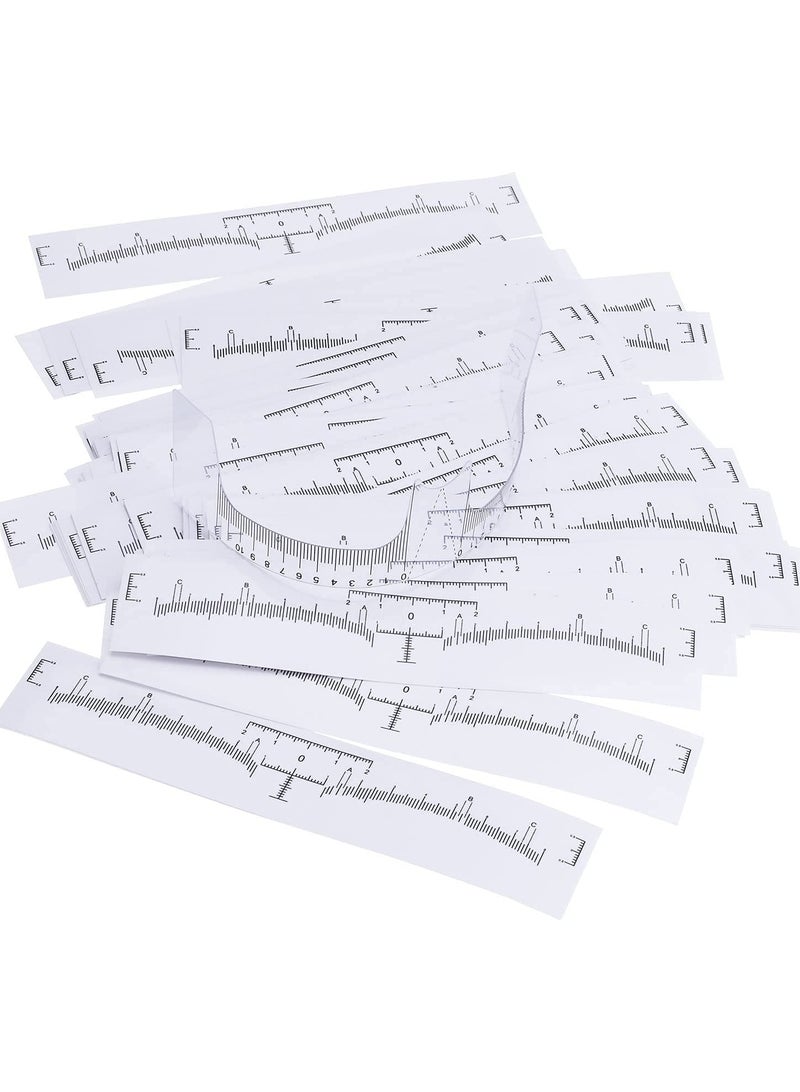 أوريتي 100 قطعة من ملصقات مسطرة الحواجب للاستخدام مرة واحدة - Image 3