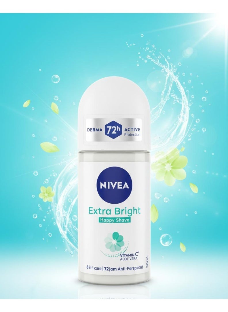 نيفيا مزيل عرق رول اشراق حلاقة سعيدة فيتامين سي 0%كحول 50 مل - Image 2