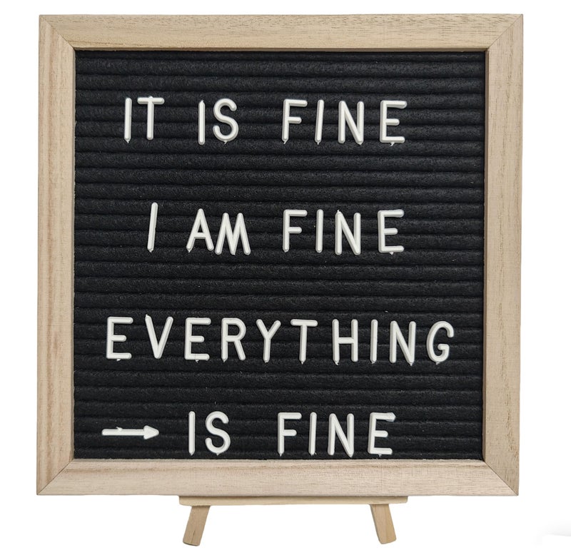 Hiflyer 9 x 9 Inch Felt Board Felt Letter Board, Changeable Message Board Word Board Letter Board Sign Bulletin Board Letters, Pregnancy Announcements Baby Announcement Sign, Valentines Day Gifts for Her Letterboard - Image 1