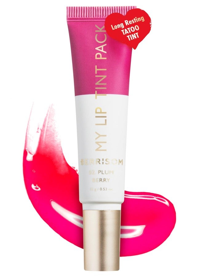 Berrisom LIP My Tint Pack - Korean Lip Stain Peel Off Pack | Kiss-Proof Korean Lip Tint Long Lasting Lipstain Marker | Waterproof Lip Stain Peel Off Lipstick (02. Plum Berry, 0.50 Fl Oz) - Image 1