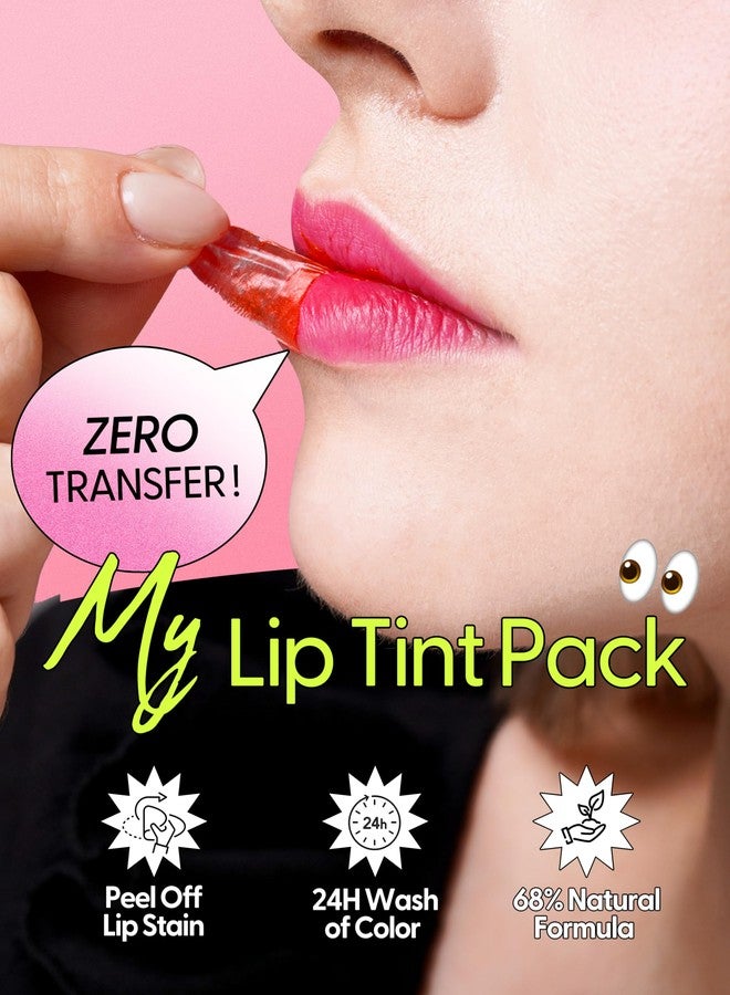 Berrisom LIP My Tint Pack - Korean Lip Stain Peel Off Pack | Kiss-Proof Korean Lip Tint Long Lasting Lipstain Marker | Waterproof Lip Stain Peel Off Lipstick (02. Plum Berry, 0.50 Fl Oz) - Image 3