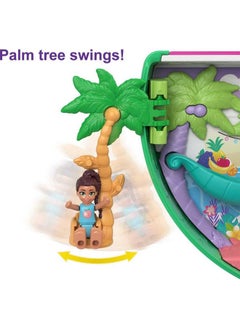 Polly Pocket Compact Playset Scented Watermelon Pool Party With 2 Micro Dolls & Accessories Travel Toys  - Image 5
