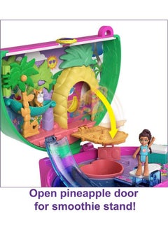 Polly Pocket Compact Playset Scented Watermelon Pool Party With 2 Micro Dolls & Accessories Travel Toys  - Image 4