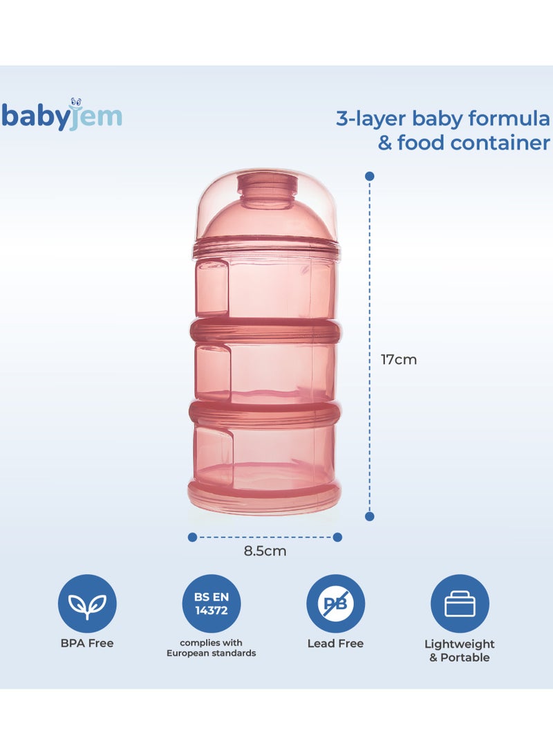 BabyJem حاوية حليب الأطفال - وردي - Image 2