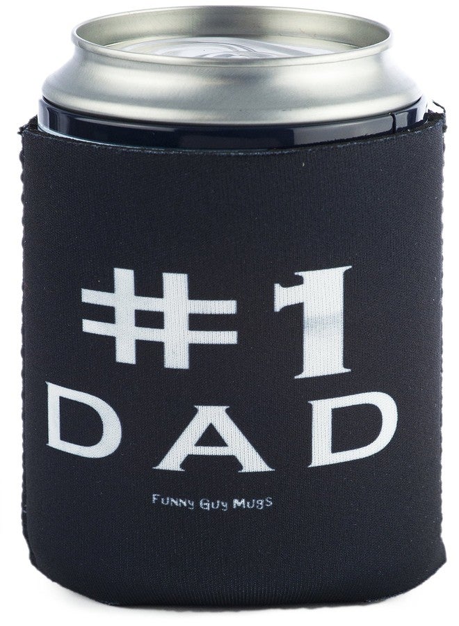 Funny Guy Mugs #1 Dad Collapsible Neoprene Can Coolie - Drink Cooler - Image 1