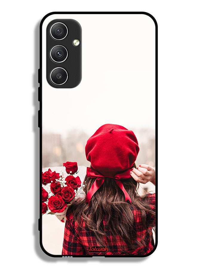 Tolwak Samsung Galaxy A34 5G Protective Case Cover Holding Flowers - Image 1