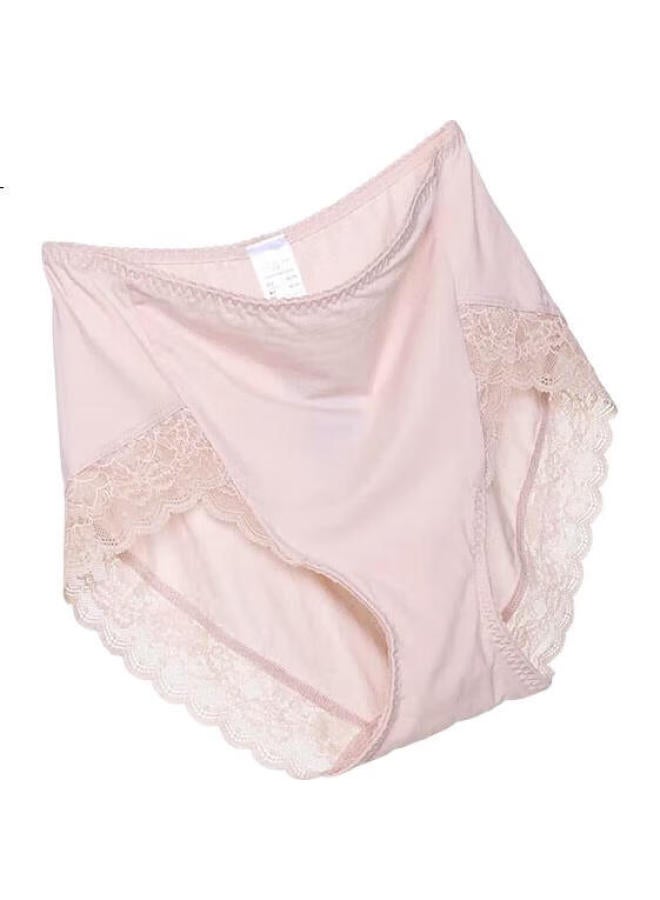 Aimer Women'S High Waist Cotton Ammonia Spandex Pure Color Triangle Panties Female Underwear Am221662 Skin Color 170/Xl - Image 2