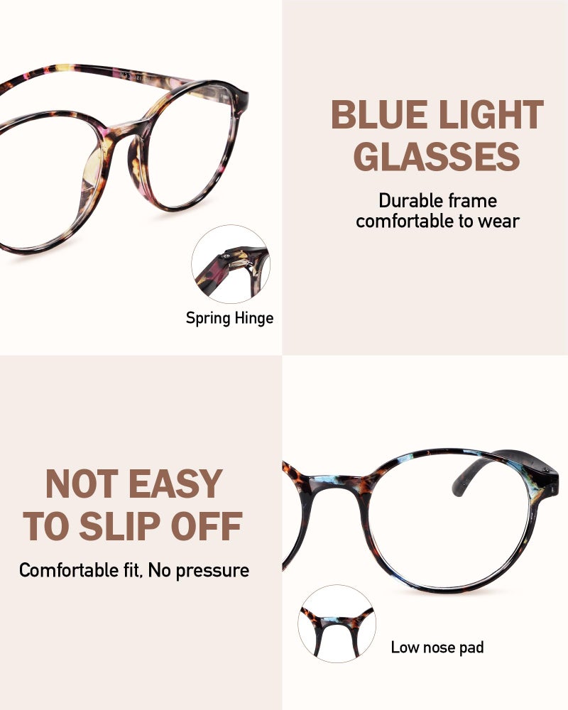 JOLISU 5 Pack Reading Glasses for Women&Men, Blue Light Blocking Readers with Spring Hinge, Lightweight Multipack Readers for Reading (2.00) - Image 3