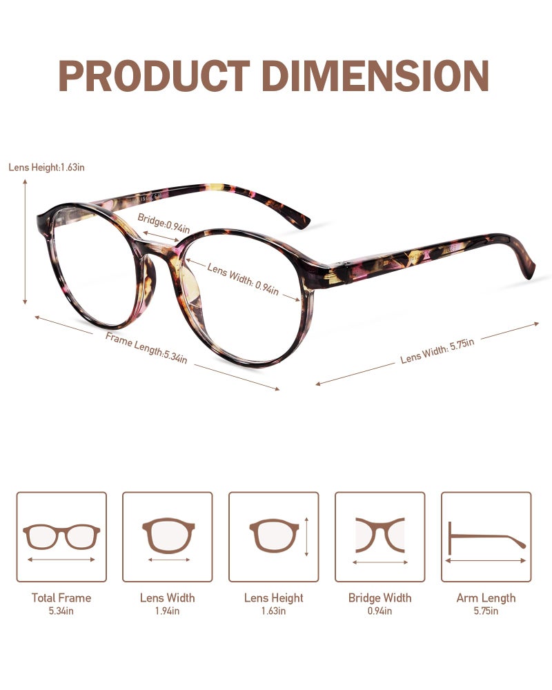JOLISU 5 Pack Reading Glasses for Women&Men, Blue Light Blocking Readers with Spring Hinge, Lightweight Multipack Readers for Reading (2.00) - Image 2