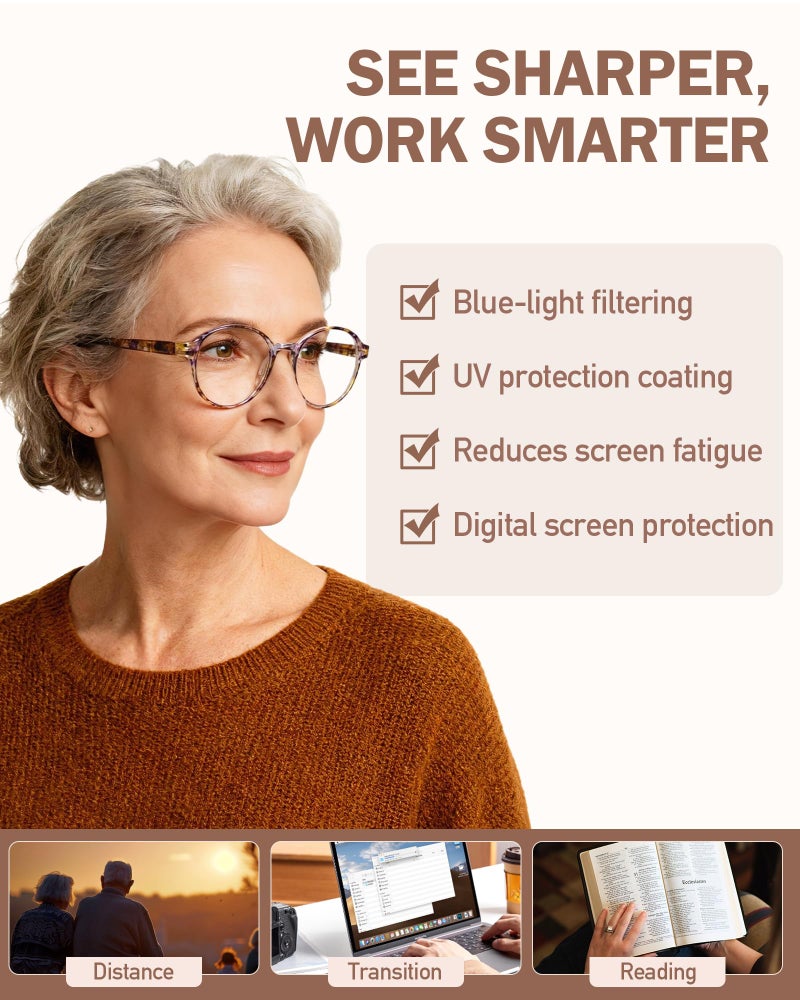JOLISU 5 Pack Reading Glasses for Women&Men, Blue Light Blocking Readers with Spring Hinge, Lightweight Multipack Readers for Reading (2.00) - Image 4