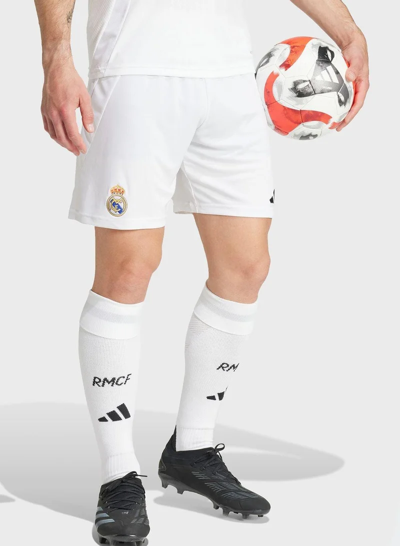 Adidas Real H Sho White Football Shorts For Men Xs