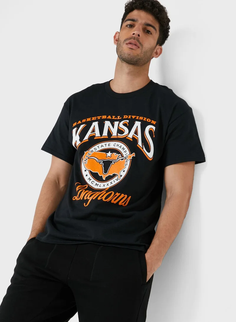 TOPMAN Kansas Crew Neck T-Shirt