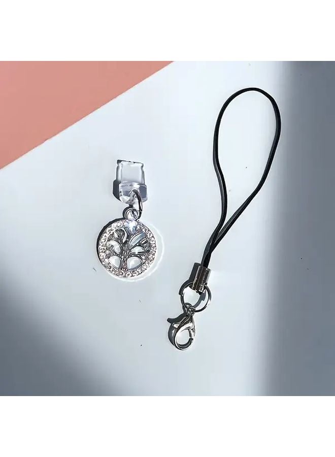 Tree Of Life Phone Lanyard With Dust Plug For iPhone 6 To 14 Pro Max Anti Loss - Image 1