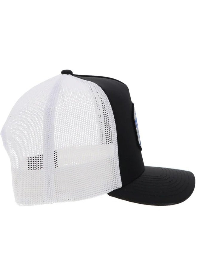 HOOEY John Wayne Trucker Hat for Men – Adjustable Snapback, Breathable Mesh Baseball Cap - Western Trucker Hat, Structured 5-Panel - One-Size - The Hell I Won't Patch Design- Black/White - Image 5