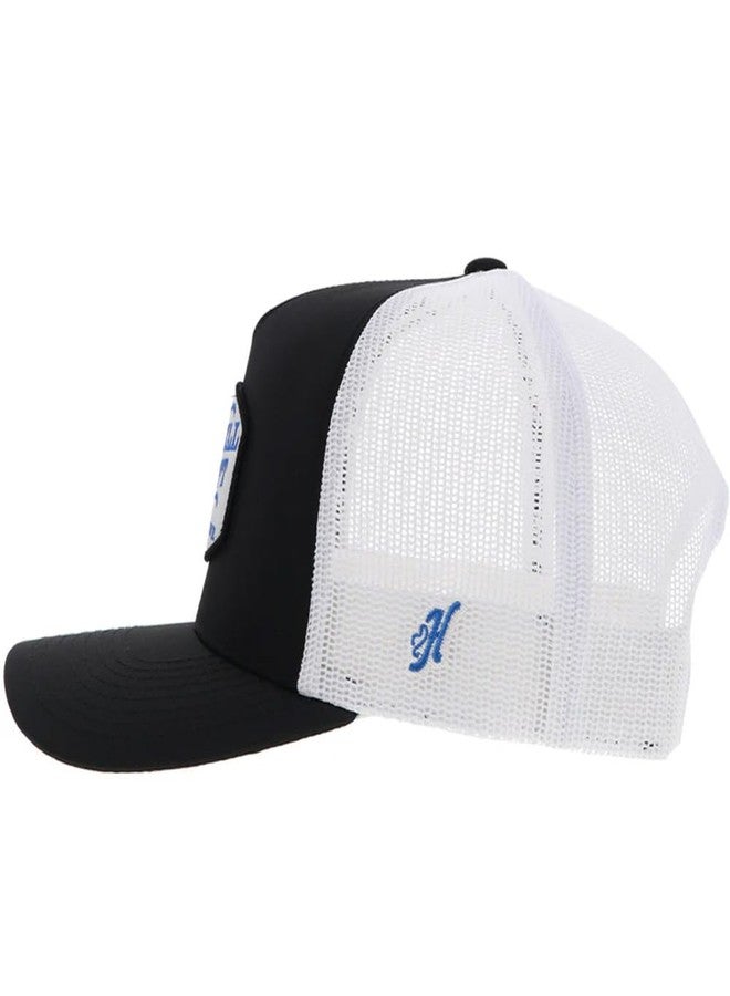 HOOEY John Wayne Trucker Hat for Men – Adjustable Snapback, Breathable Mesh Baseball Cap - Western Trucker Hat, Structured 5-Panel - One-Size - The Hell I Won't Patch Design- Black/White - Image 3