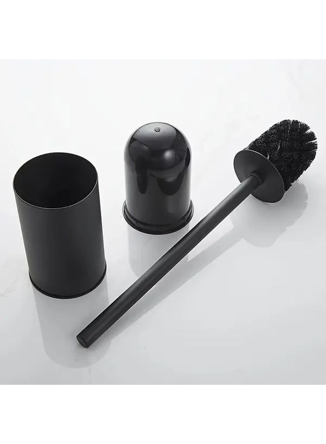 Stainless Steel Silvery Toilet Brush With Storage Box For Hard To Reach Corners - Image 2
