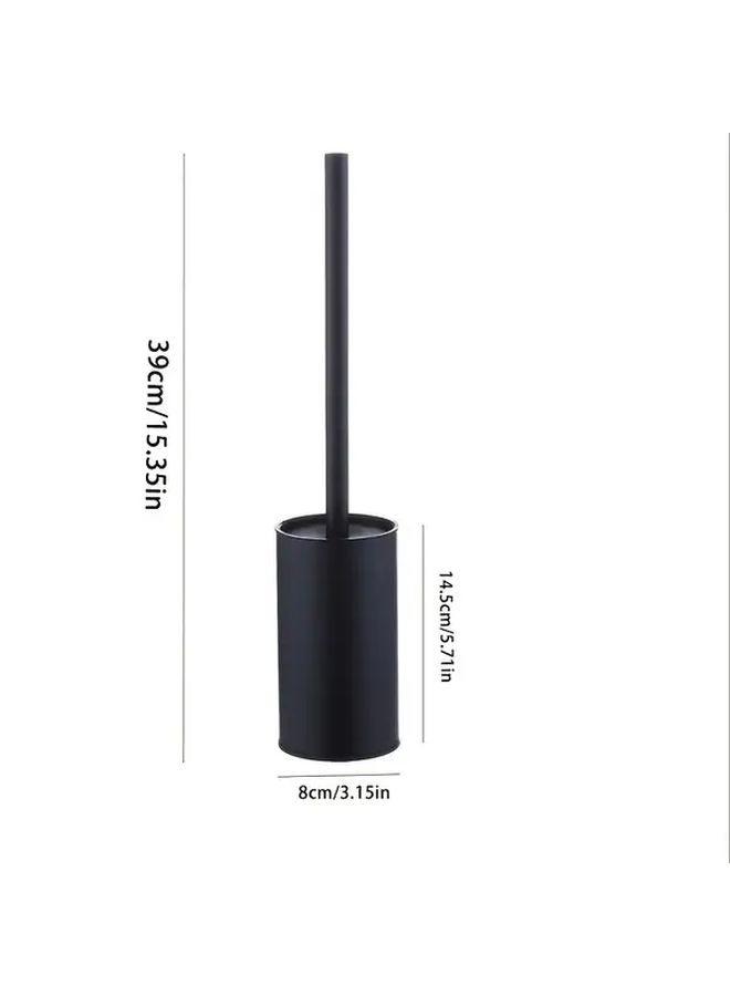 Stainless Steel Silvery Toilet Brush With Storage Box For Hard To Reach Corners - Image 3