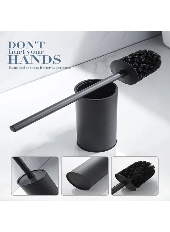 Stainless Steel Silvery Toilet Brush With Storage Box For Hard To Reach Corners - Image 4