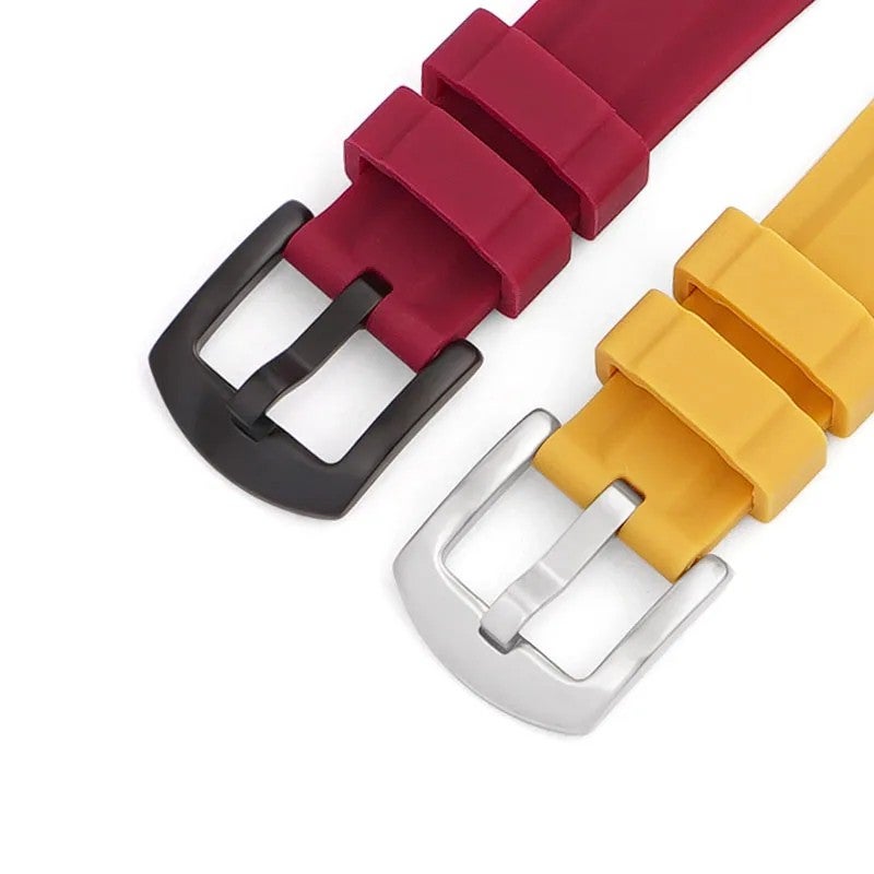Bluejw New Arrival Slim Breathable Rubber Watch Band with Quick Release Stainless Steel Clasp – Waterproof Replacement Strap for Dive Watches and Smart Watches - Image 5