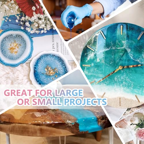 KISREL Epoxy Resin 1Gallon - Crystal Clear Epoxy Resin Kit - No Yellowing No Bubble Art Resins Casting for Art Crafts, Jewelry Making, Wood & Molds(1/2 Gallon x 2) - Image 5