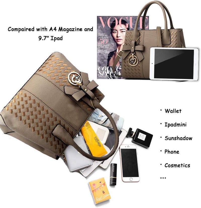 Jeniulet Purses and Handbags for Women Fashion Ladies PU Leather Top Handle Satchel Shoulder Tote Bags - Image 2