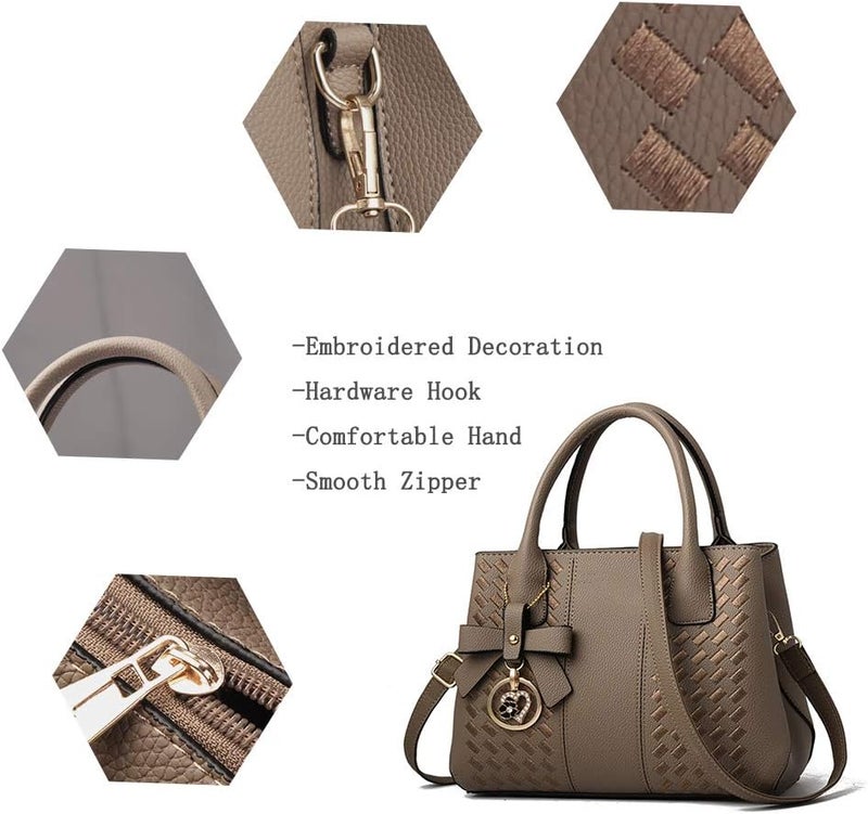 Jeniulet Purses and Handbags for Women Fashion Ladies PU Leather Top Handle Satchel Shoulder Tote Bags - Image 5
