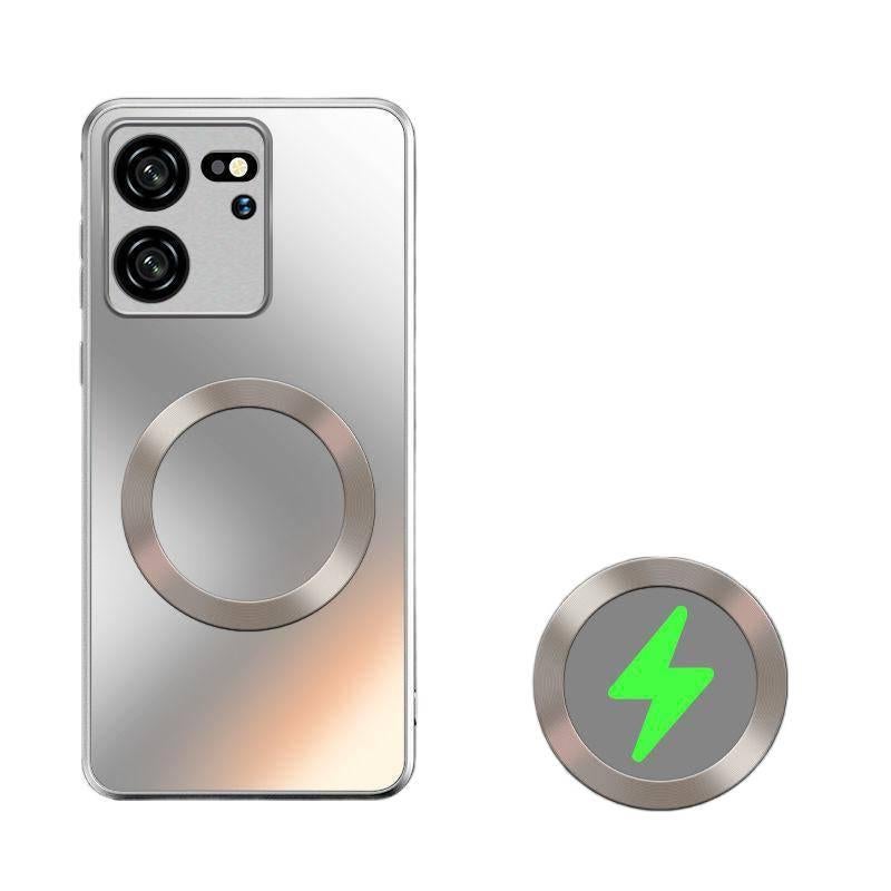 غطاء MagSafe بPC لـ Redmi Note 13 Pro مع مقاوم للصدمات وحماية من السقوط مع مقاوم للصدمات مع مغناطيس قوي مع ملمس غير لامع باللون أبيض مغناطيسي باللون الأبيض باللون الأحمر - Image 1