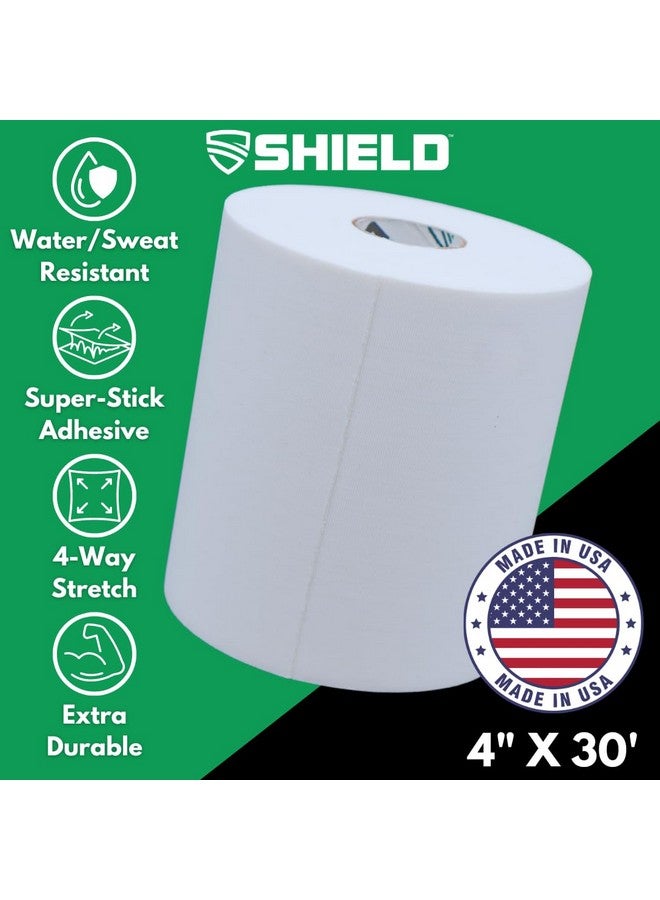 Shield SHIELD Turf Tape Pro | Turf Tape Football - Waterproof, USA Made, 10 Yards, Extra Wide for arms, 4-Way Stretch Flexibility, White - Image 1
