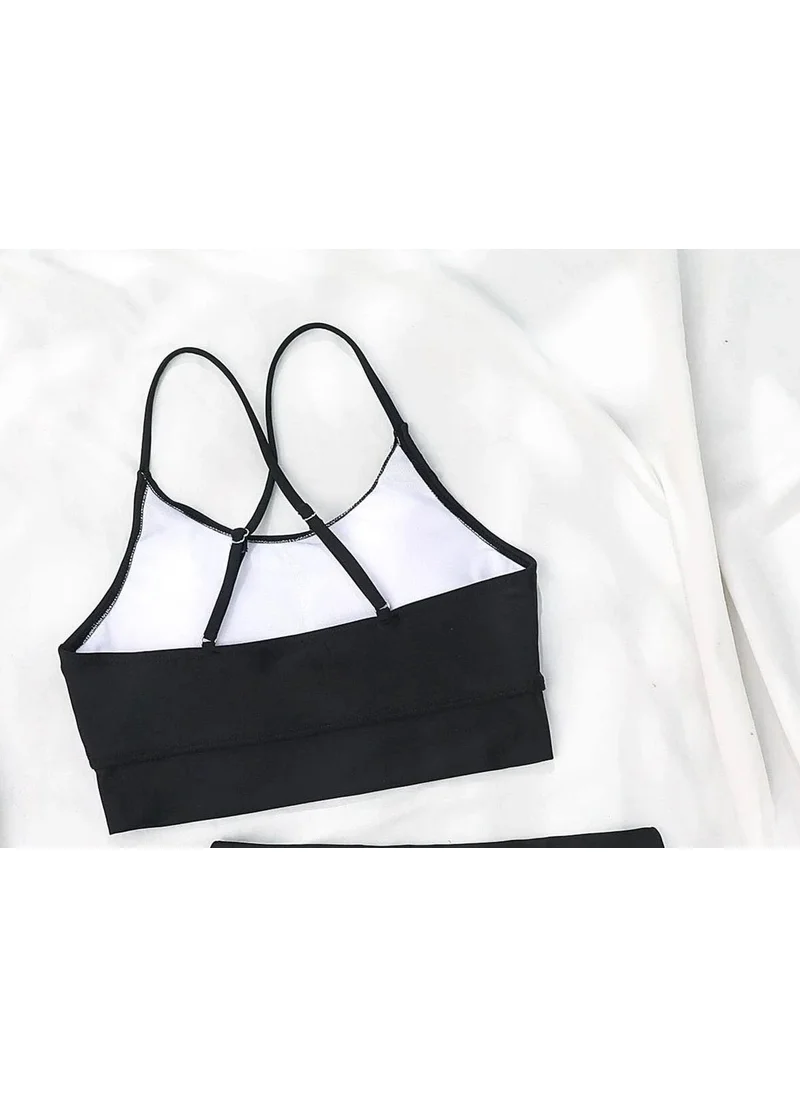 Angelsin Cross Back Stylish Tankini Bikini Top